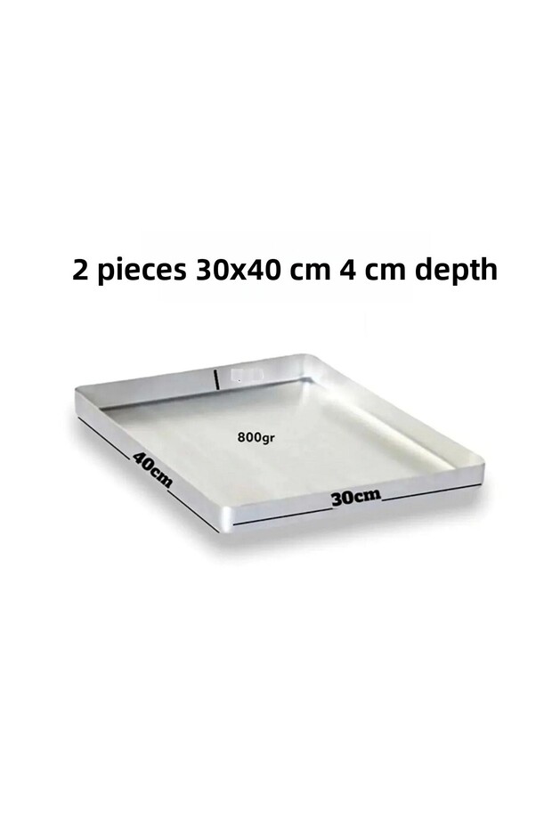 2 Pieces of Baklava Pastry Tray 30X40 cm 4 cm Leather Nlik