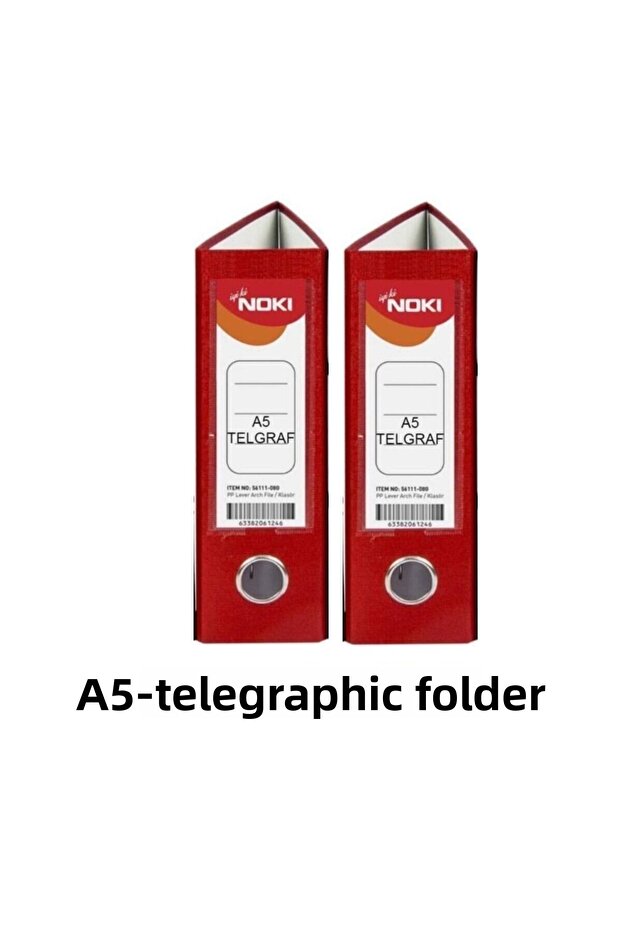 Red Wide A5 Plastic Telegraph Folder - 2 Pcs - 1