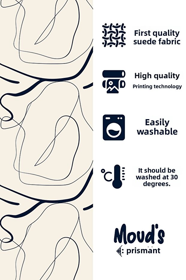 مفرش طاولة أوميغا 4 نمط مطبوع من جلد الغزال - 4