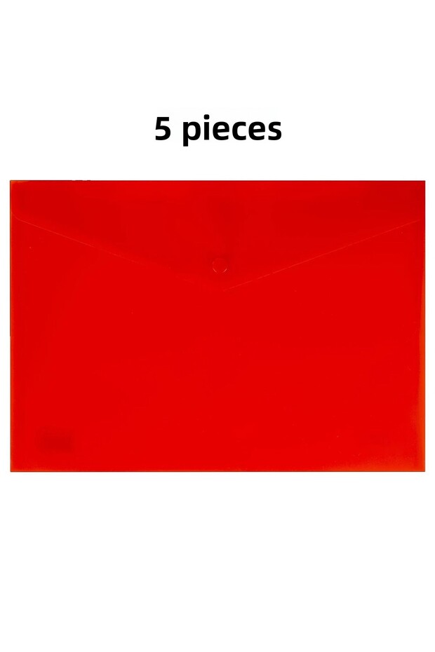 İnox Eco Snap File Document Envelope Red - 4