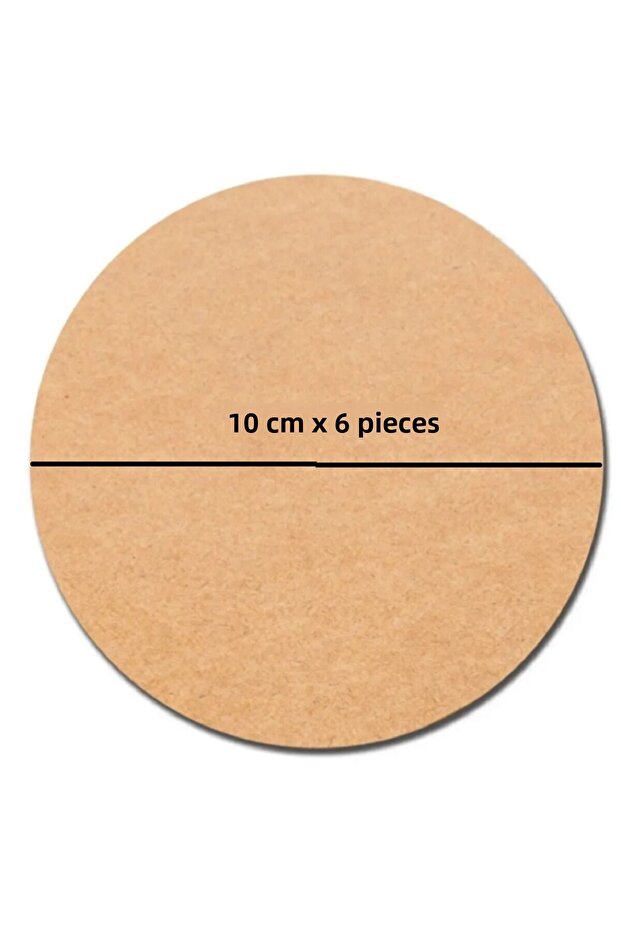 10 سم قطر 3 مم قاعدة أكواب MDF خام 6 قطع