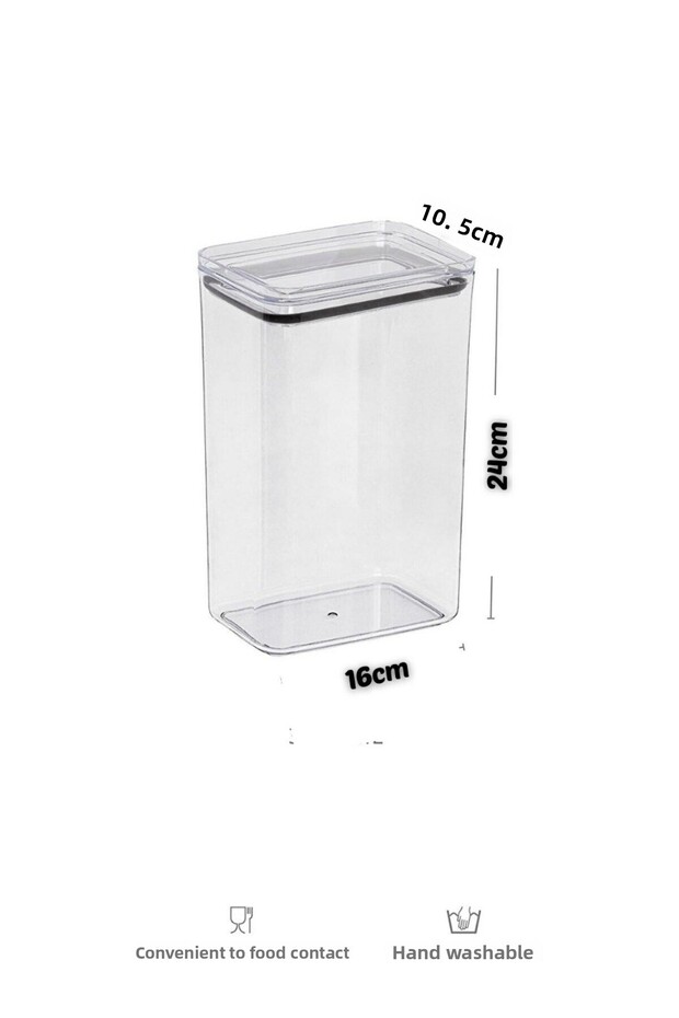 Colored Detergent& Detergent Rectangular 2.9 Lt with Vacuum Lid 2&#Set of 39 Storage Boxes - 6