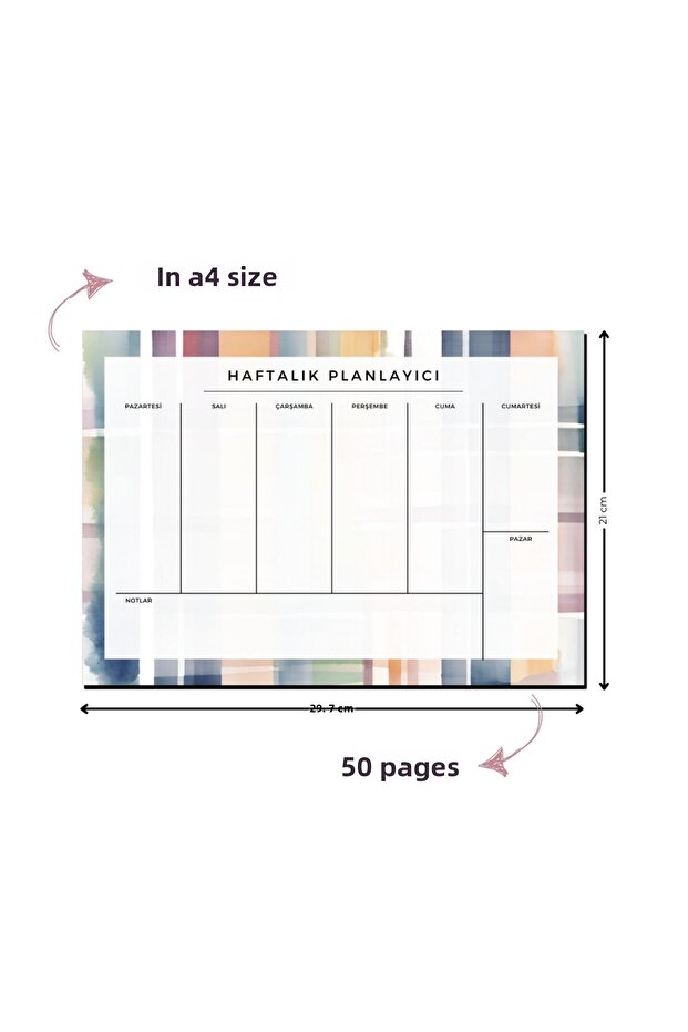 مخطط أسبوعي كبير الحجم - سطح مكتب بنمط قوس قزح - 2