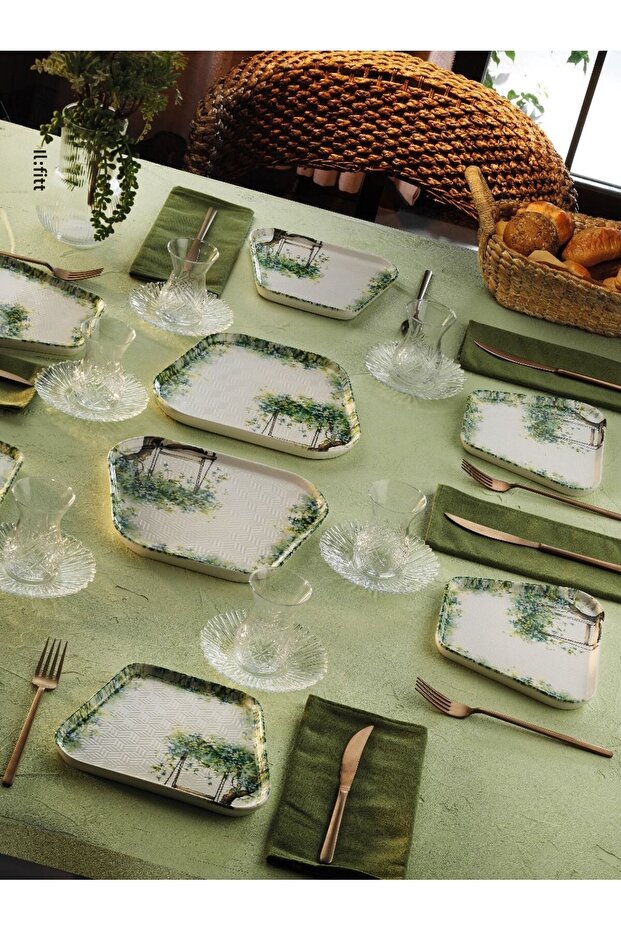 مجموعة Zyra مكونة من 6 أشخاص قابلة للتكديس، مجموعة فطائر الإفطار، مجموعة تقديم الإفطار حسب الطلب - 2