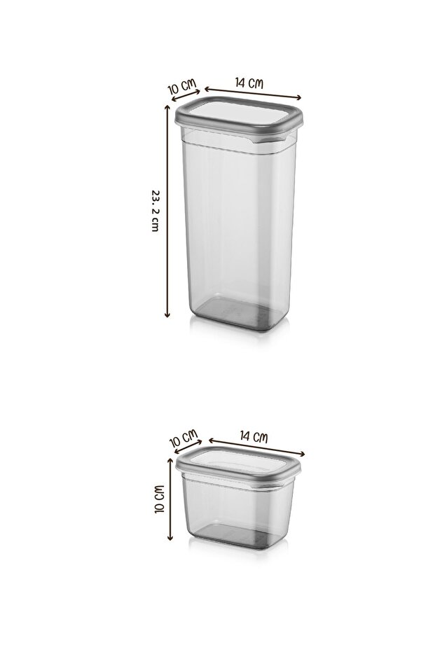 Set of 12 Peggy Rectangular Storage Containers 6x( 1900ml, 800ml ) with Label - 8