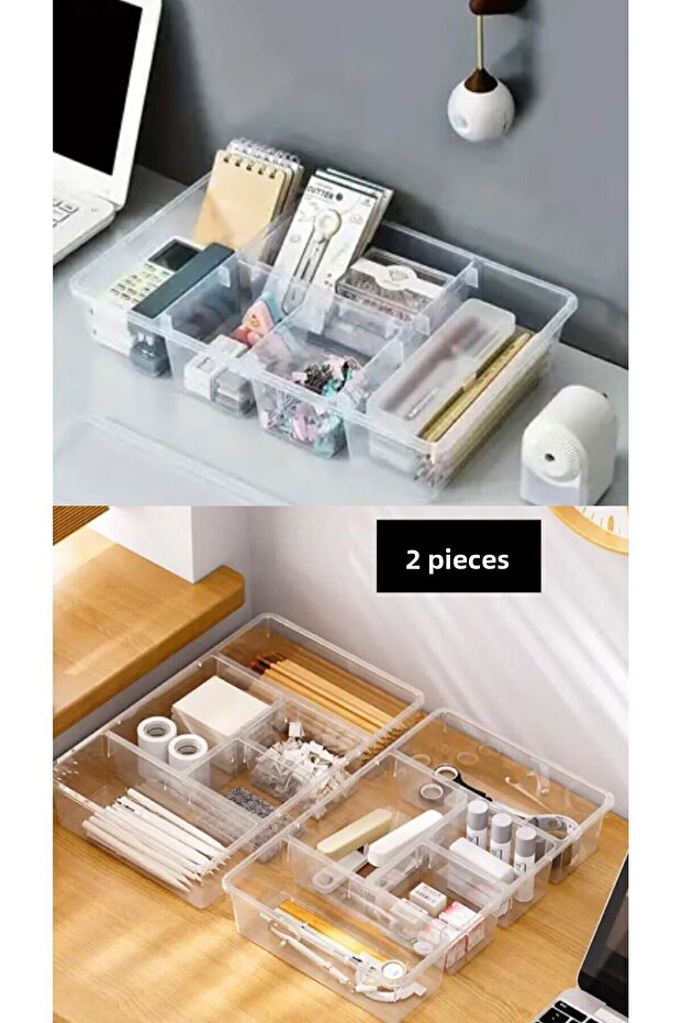 Nova 2 Drawer Organizer - Office Table Top Organizer / Compartmented Control - 2