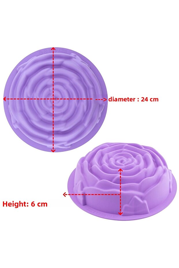 قالب كيك من السيليكون بنمط الورد - 5