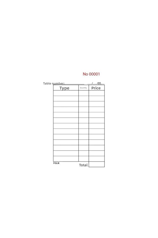 Bill Plug 2 Nüsha with Automatic Copy 50 Sheets 12 Pieces