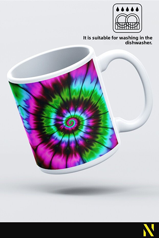 Batik Patterned Colorful Mug – 330 ml Mug |   Stylish and Durable Design - 3