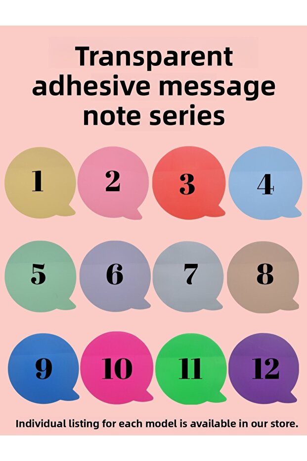 مذكرة ورقية لاصقة ملونة شفافة Postit 9 - 5