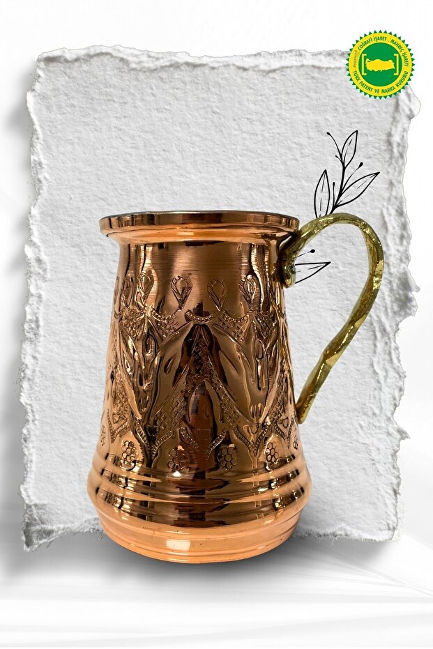 كوب كوب نحاسي معالج بالقلم - 1