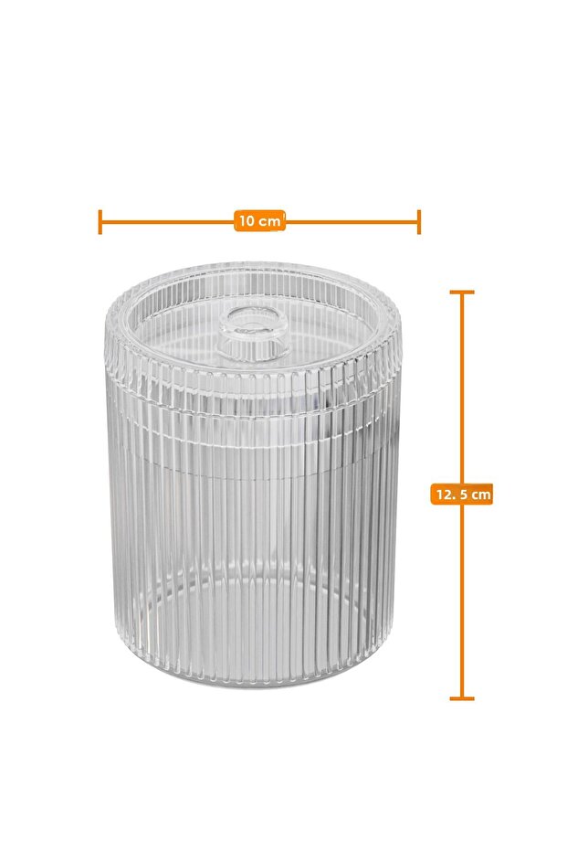 طقم حاوية تخزين بقالة بهارات متعددة الأغراض مع 6 أغطية مستديرة 700 مل - 2