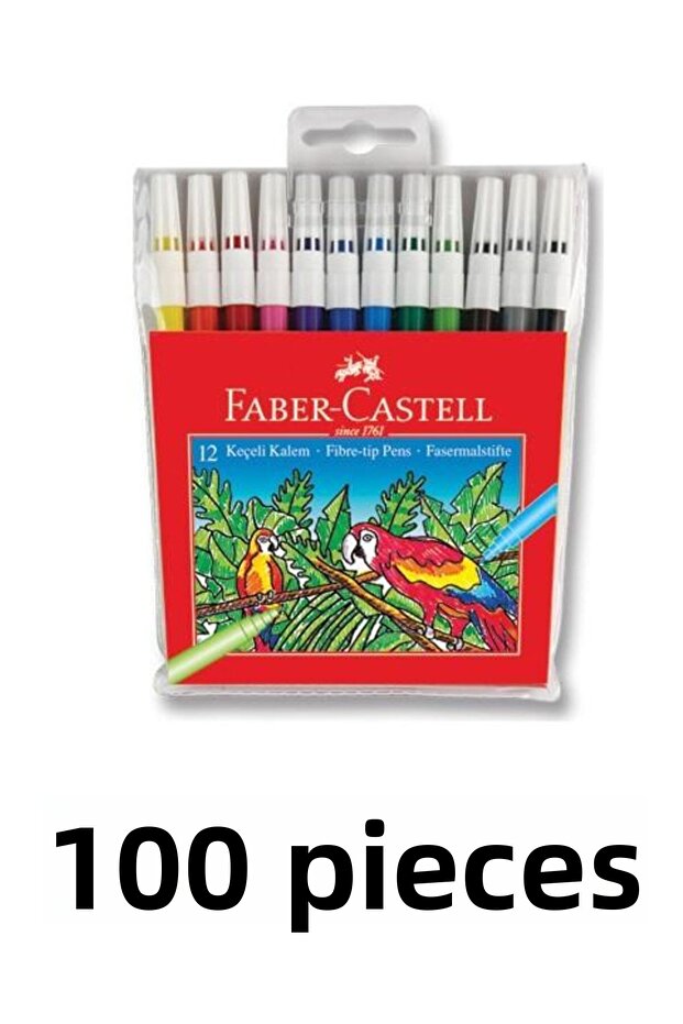 100 قلم لباد قابل للغسل 12 قطعة