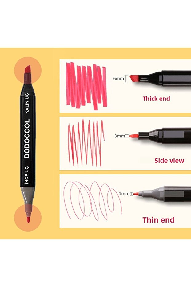 Art Design Set of 168 Double Ended Touch Marker Pens - Portable Bag - 4