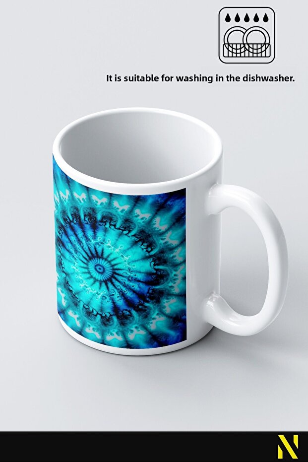 Batik Patterned Colorful Mug – 330 ml Mug |   Stylish and Durable Design - 4