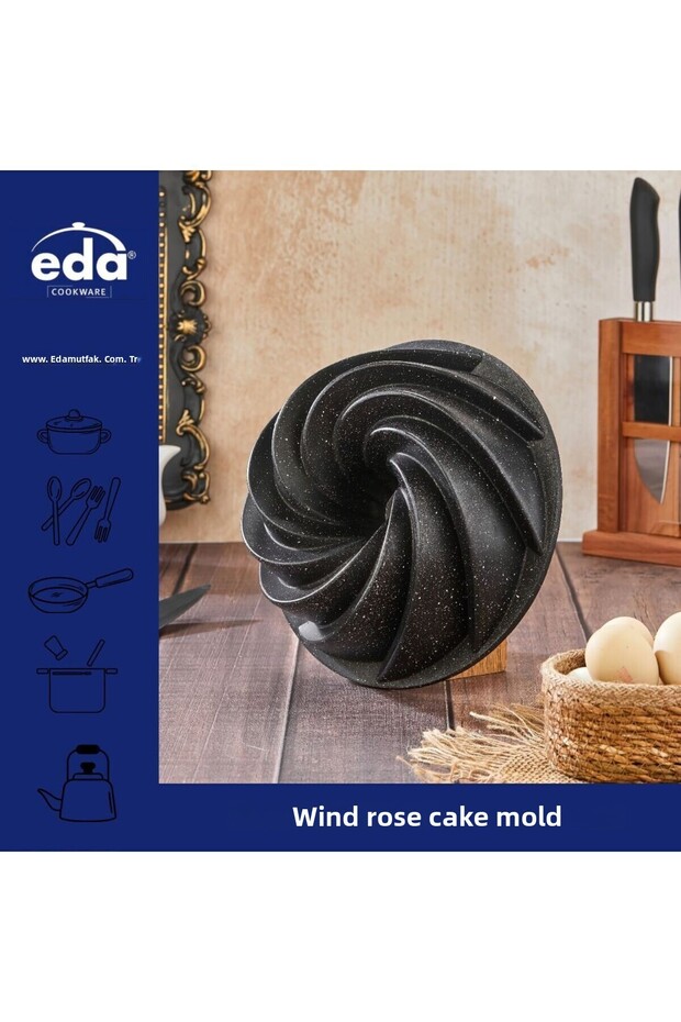 Casting Wind Rose Cake Mold 26 Cm - 2