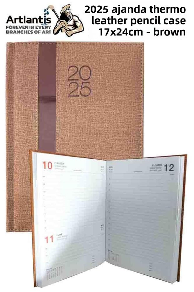 2025 Agenda Hardcover Dermo Cover 1 Piece 17x24 cm Agenda 2025 Lined Agenda Daily Planner Thermo Cover