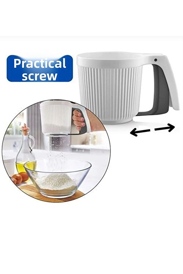New Generation Practical Latch Plastic Multi-Purpose Flour and Powdered Sugar Sieve Practical Flour Sieve - 3