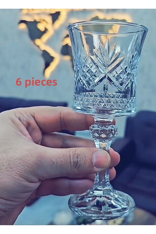 Soft Drink and Coffee Water Glasses 6-Piece Tall Wine Glass Set 6-Piece Glass Coffee Water Glasses