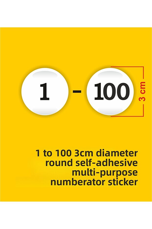 1-100 General Purpose Number Tag