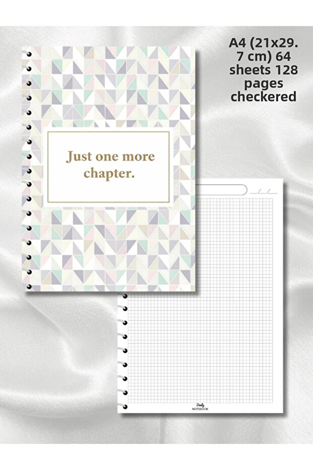 دفتر مدرسي مربع باستيل، 64 ورقة حلزونية مقاس A4 كبير (21x29,7 سم) - 1