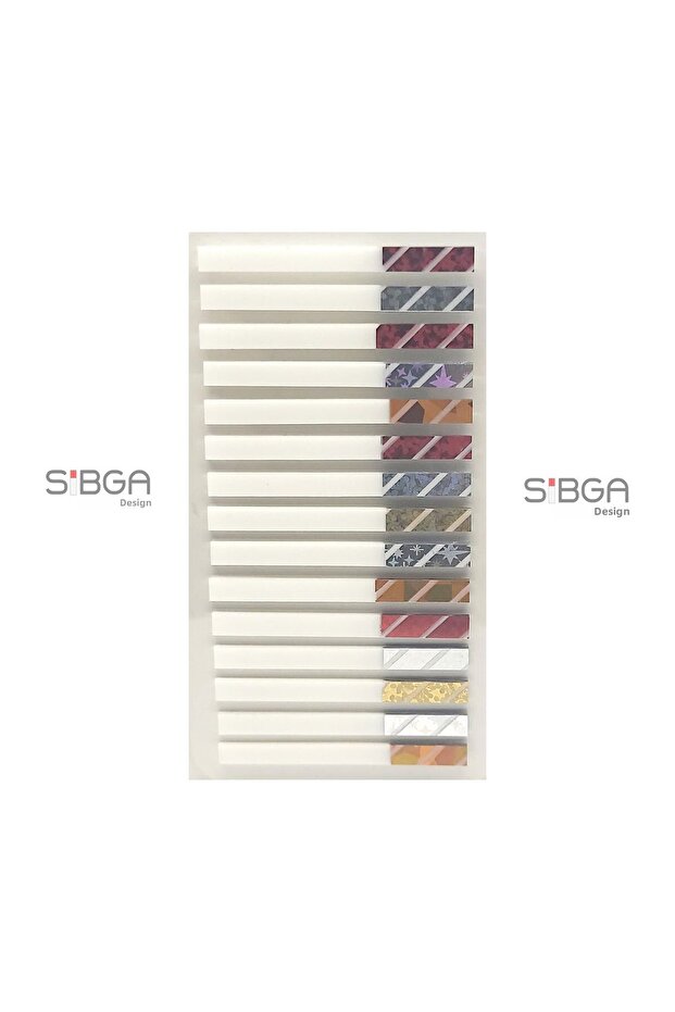 Transparent Color Glitter Thin Stripe Postit - 225 Sheets Bookmark Sticker