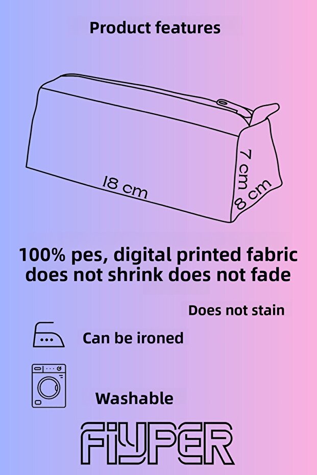 Makeup Bag - Patterned Pencil Case - 4