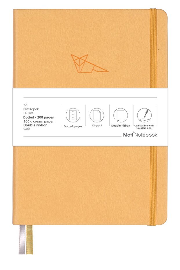 Тетрадка А5 с точки, жълта - 7