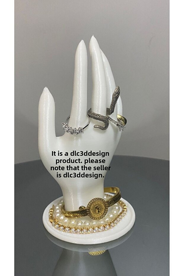 18cm Decorative White Hand Jewelry Manikin, Ring Stand, Item Display Stand, Organizer