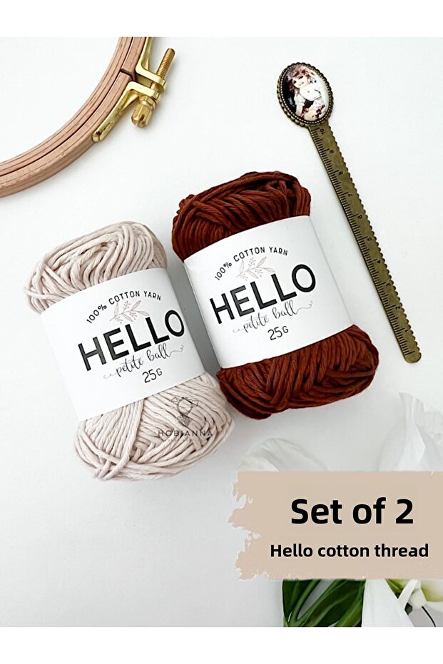 مجموعة خيط Hello Punch & Amigurumi مكونة من قطعتين