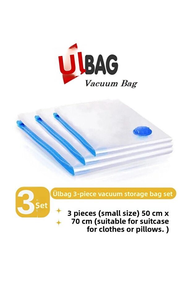 (3 Pcs) 50 cm X 70 cm (Dress) Vacuum Bag - Vacuum Bag - Vacuum Bag Set