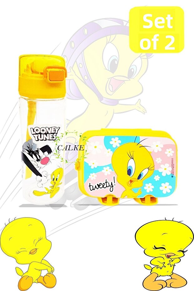 Tweety Kids Lunch Box and Water Bottle Set 2 Pieces