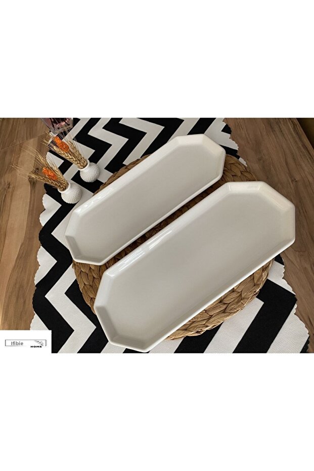 Long Rectangular Service & Presentation Base Set 2 Pieces - 2
