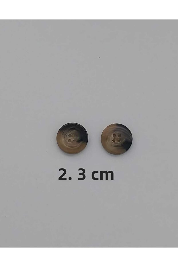 Marble Patterned 2.3 cm Diameter Polyester Button 20 Pieces. - 3