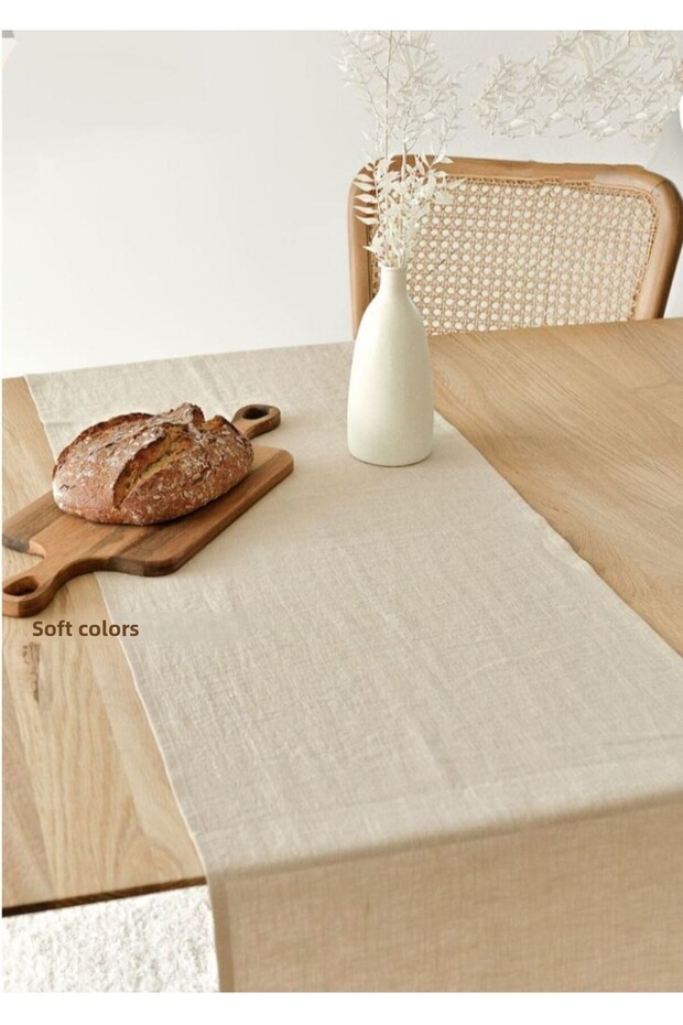 Organic Raw Linen Runner 40 X 140 Cm