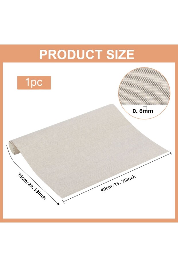 L AECH04-02798 29.5x15.7 Inch Book Bingding Cloth, Natural Linen Surface Paper Backed Bookcover Book