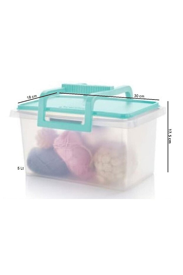 Multi-Purpose Storage Container Rectangular 5 lt Mint - 2