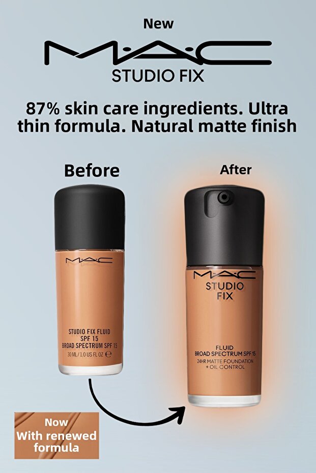 Matte Foundation Lasting up to 24 Hours - Studio Fix Fluid Spf15 - Color: Nc16 - 30ml - 2