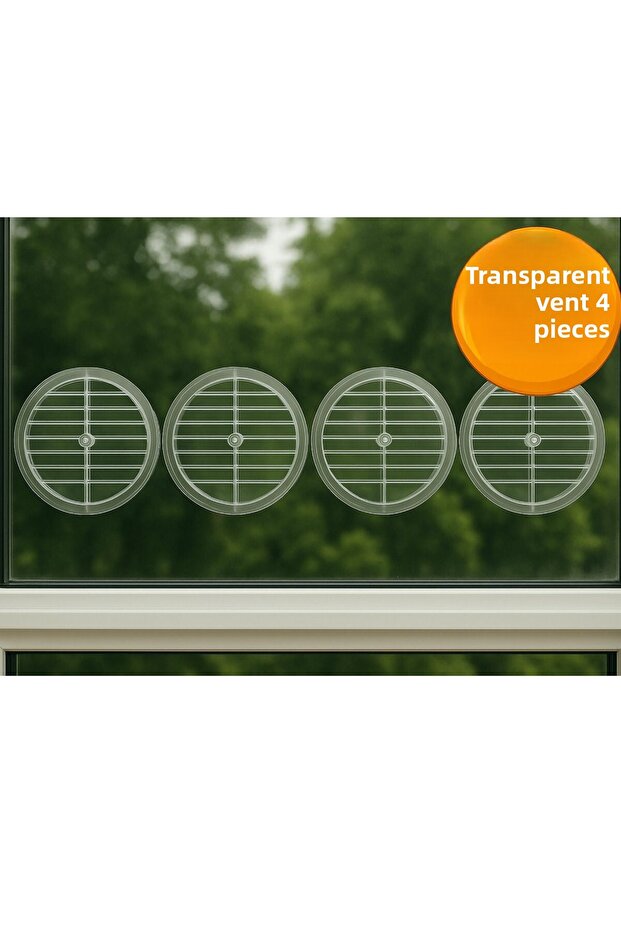 4 Pieces Transparent Glass Grille – Natural Gas Compatible Ventilation Cover | Easy Assembly and Sturdy