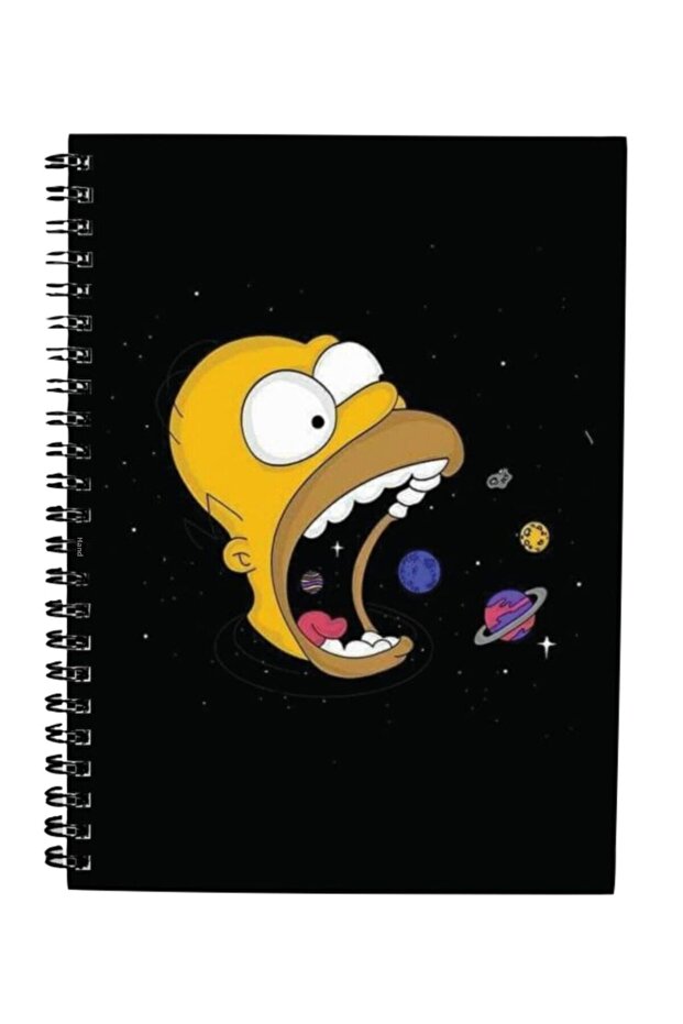 Gift - N0120 A5 Design Spiral Notebook - Homer Simpson Galaxy