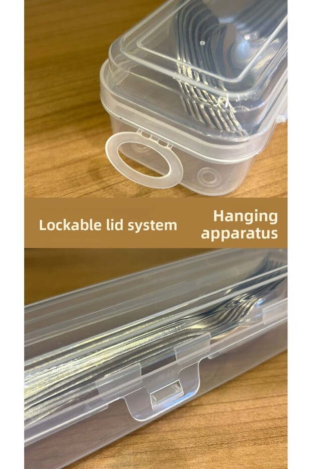 Multix 6-Piece Cutlery Set - Fork Spoon and Storage Container, Multi-Purpose Organizer - 3