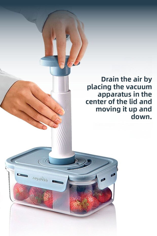 Set of 5 Storage Containers That Can Be Used in Microwave and Freezer with Vacuum Apparatus - 6