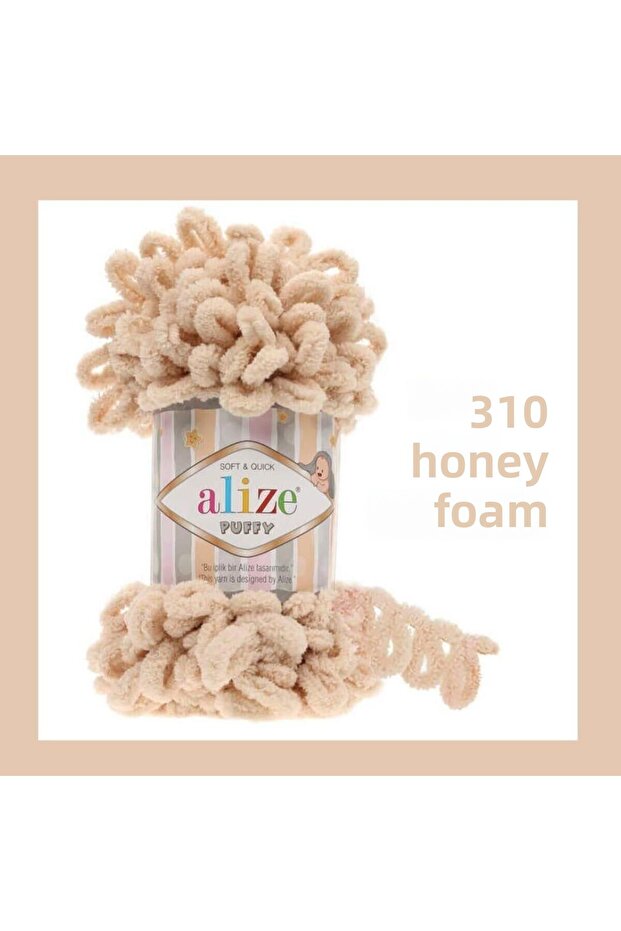 Puffy Hand Knitting Yarn LARGE BOWL (SINGLE) - 100 Gr9 MtFinger Rope, Blanket Rope