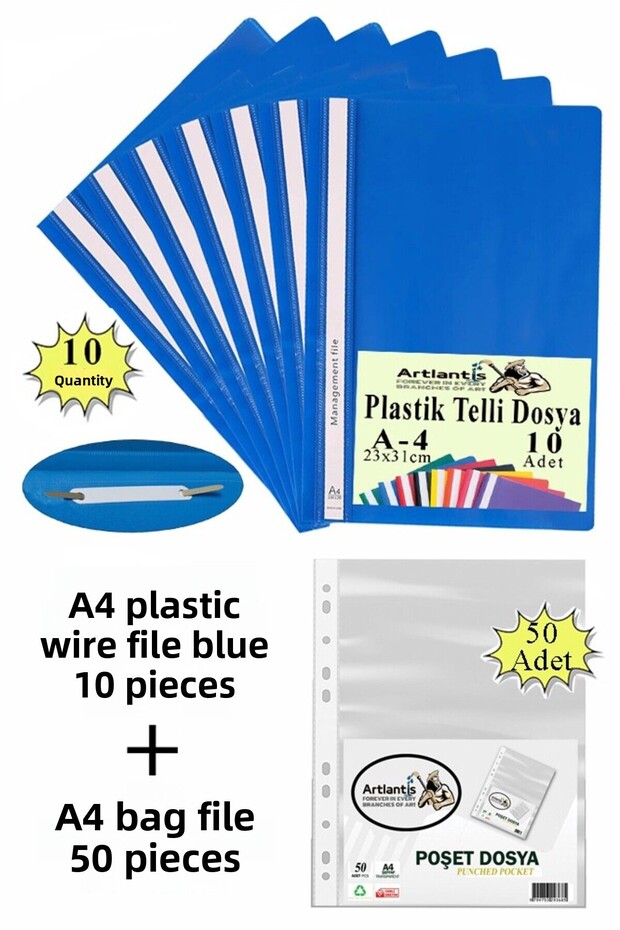 Ring Binder Plastic A4 10 Lu and Bag Binder 50 Li 1 Pack Economic Quality Transparent Cover Ring Binder