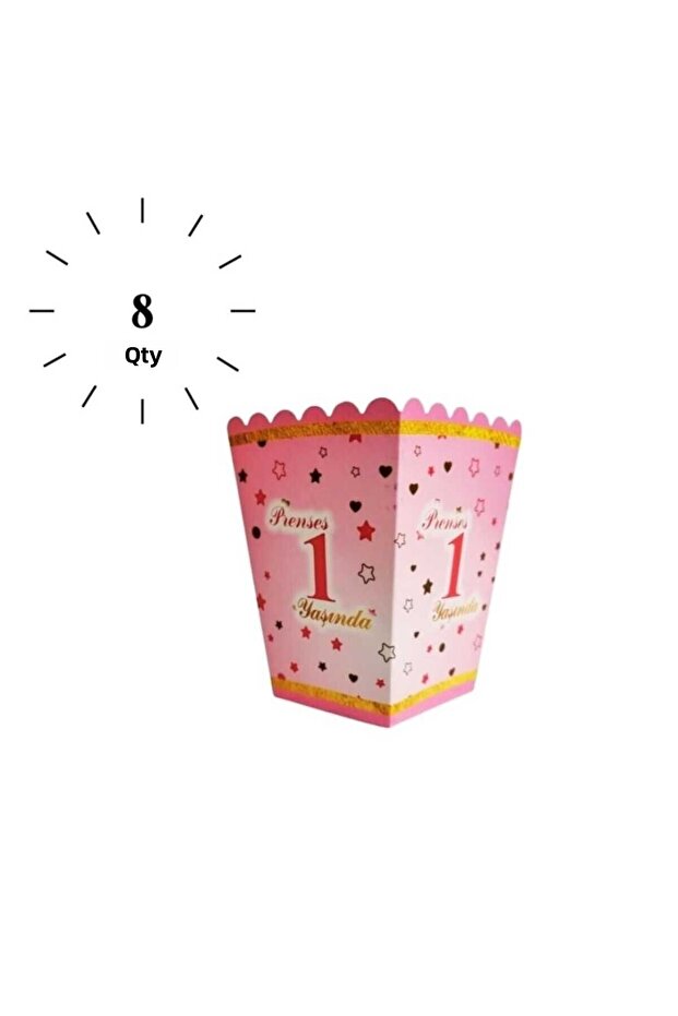1 Year Old Pink Corn Box 8 Pieces