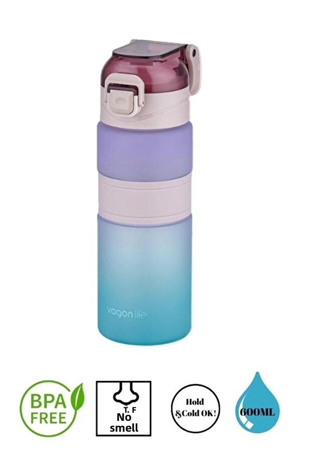 Motivation Bottle - Dual Color Without Straw 600 ml