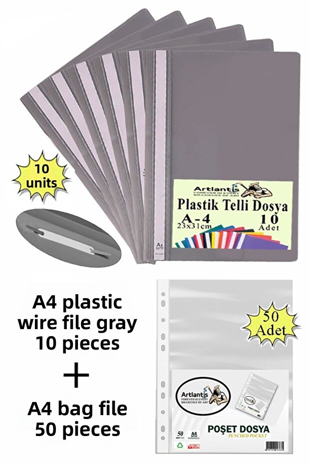 Ring Binder Plastic A4 10 Lu and Bag Binder 50 Li 1 Pack Economic Quality Transparent Cover Ring Binder
