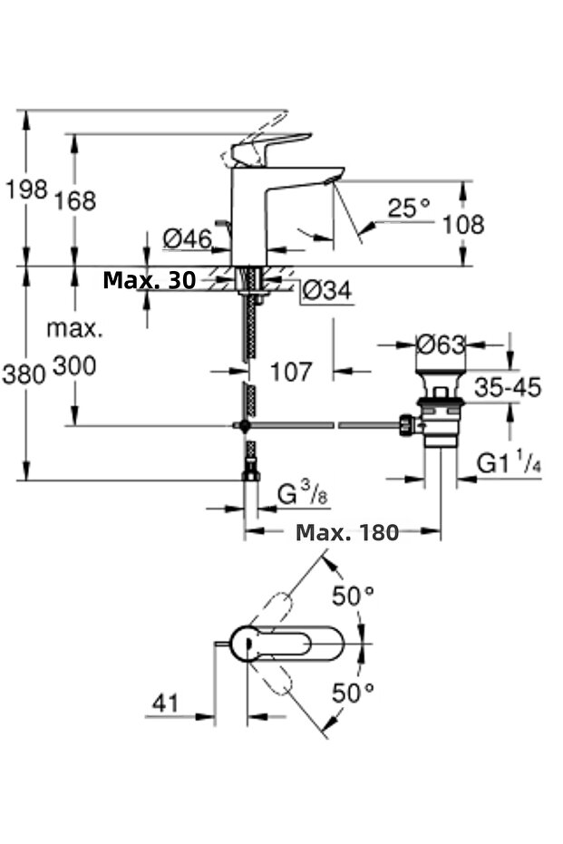 Bauedge Lav. Μπατ. Μ - 2