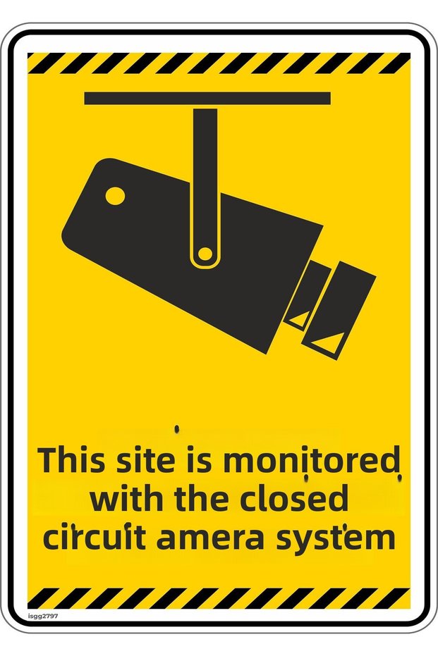 15X20Cm/Phosphor Composite/This Site Is Being Monitored by a Closed-Circuit Television System/V6-2