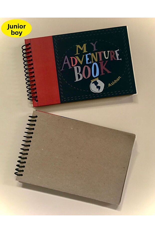 دفتر ملاحظات ذو غلاف صلب مقاس 17x24 سم Junior My Adventure Book (400gr KRAFT INNER)